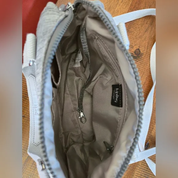 Kipling Charcoal Shoulder Bag with Logo - Picture 5 of 5